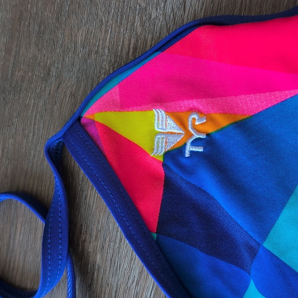 TYR Racerback Two Piece - Neon Geometric - Picture 2 of 4